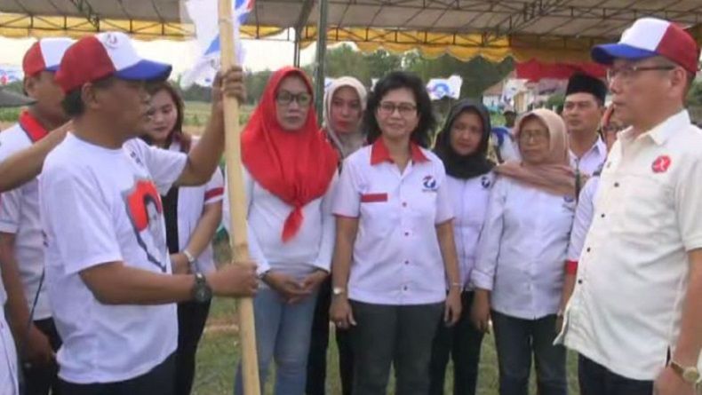 Caleg Perindo Sidoarjo Kampanye Perdana lewat Pertandingan Sepak Bola