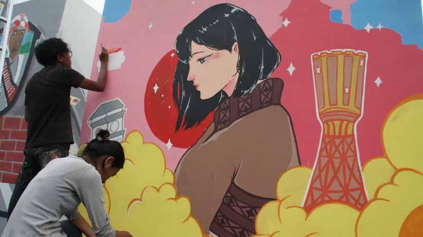 Puluhan Seniman Medan Adu Kreativitas di Lomba Mural Festival Pesona Lokal Puluhan Seniman Medan Adu Kreativitas di Lomba Mural Festival Pesona Lokal