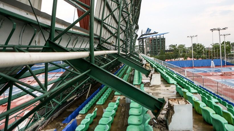 Fasilitas Olahraga di Jakabaring Rusak akibat Angin Puting Beliung - Bagian 2