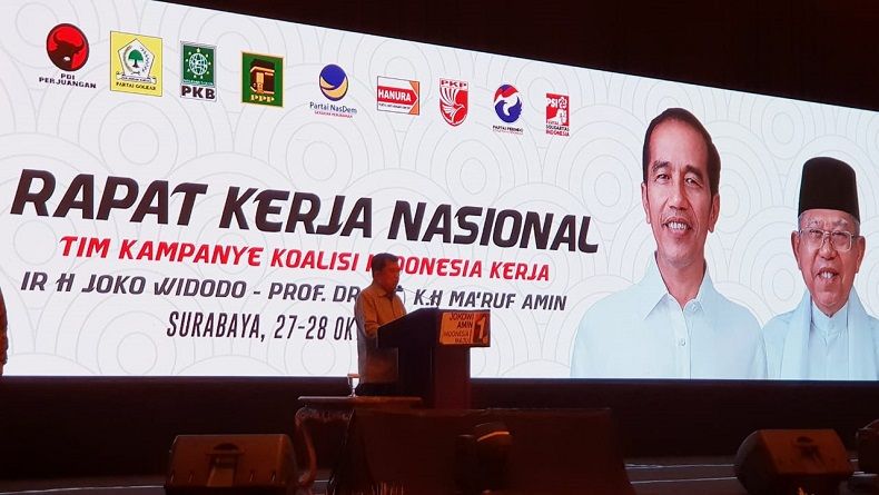Jusuf Kalla Ingatkan TKN Jokowi-Ma'ruf Tak Puas dengan Hasil Survei