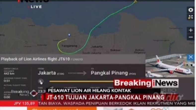 Lion Air Jatuh Di Perairan Karawang Nasib Penumpang Belum Diketahui