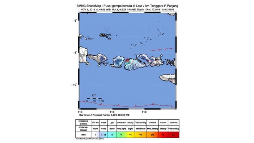 Gempa 4,8 SR Kembali Guncang Lombok Timur Selasa Siang