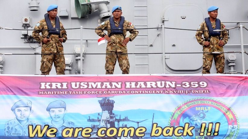 KRI Usman Harun-359 Bawa Pasukan Perdamaian PBB Tiba di Koarmada II - Bagian 3
