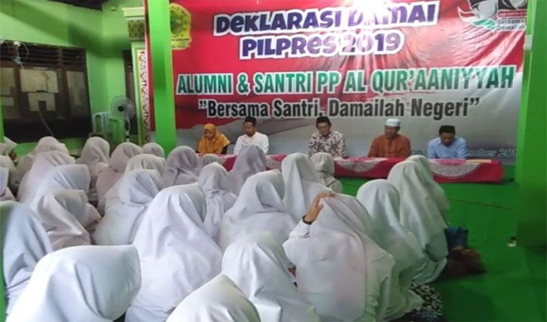 Deklarasi Pemilu Damai, Santri di Kendal Harus Jadi Paku Masyarakat