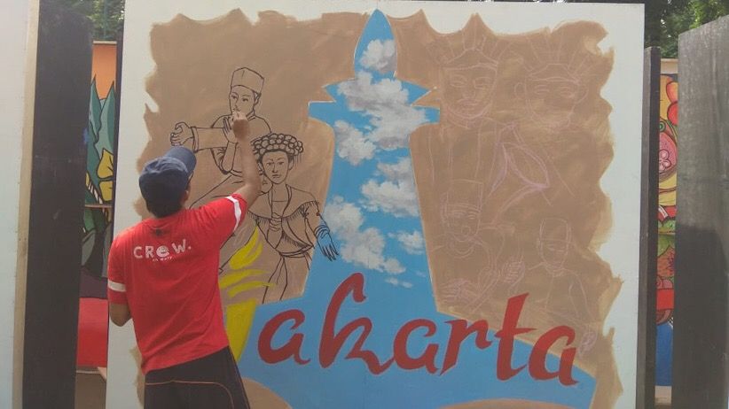 Wajah Benyamin Sueb Ramaikan Lomba Mural FPL Jakarta - Bagian 2