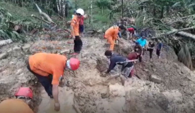 Pencarian 6 Korban Longsor di Nias Dihentikan akibat Cuaca Buruk