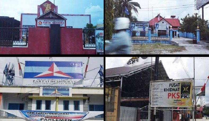 Tak Ada Spanduk Prabowo-Sandi di Kantor 4 Parpol Pengusung di Kalteng