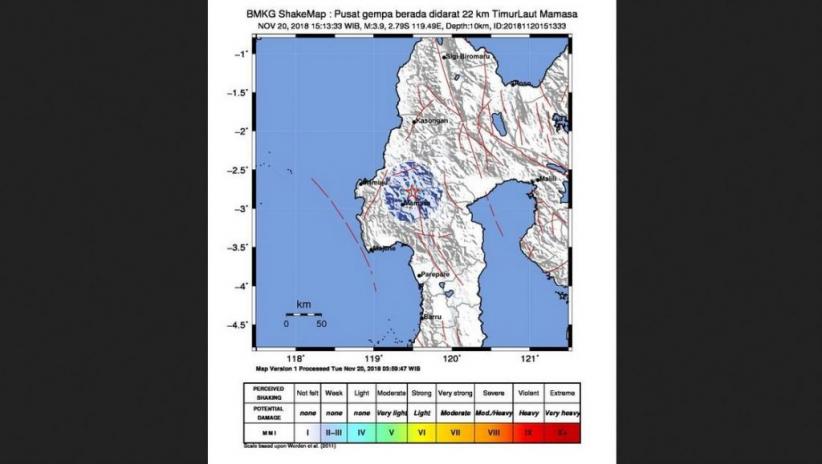 title Sepanjang Selasa Ini, Wilayah Mamasa Diguncang 14 Kali Gempa Sepanjang Selasa Ini, Wilayah Mamasa Diguncang 14 Kali Gempa