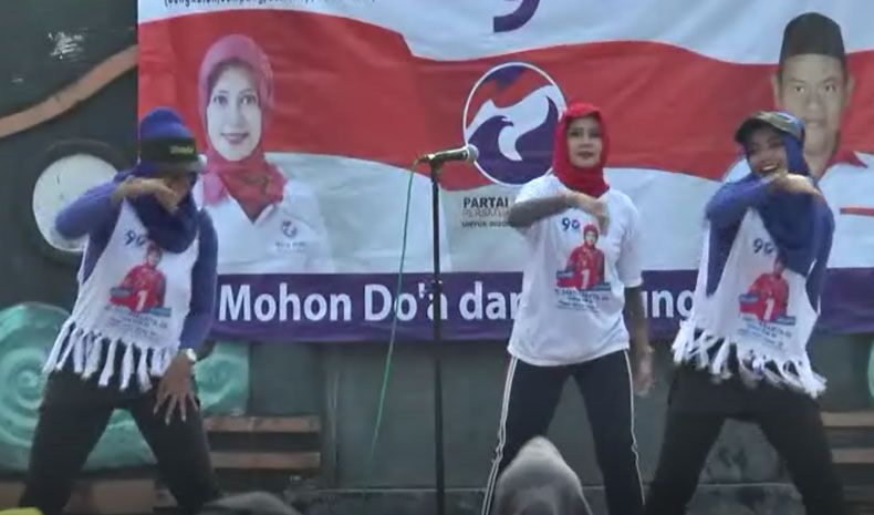 Dekati Rakyat, Caleg Perindo Santi Paramita Senam Massal di Sumenep