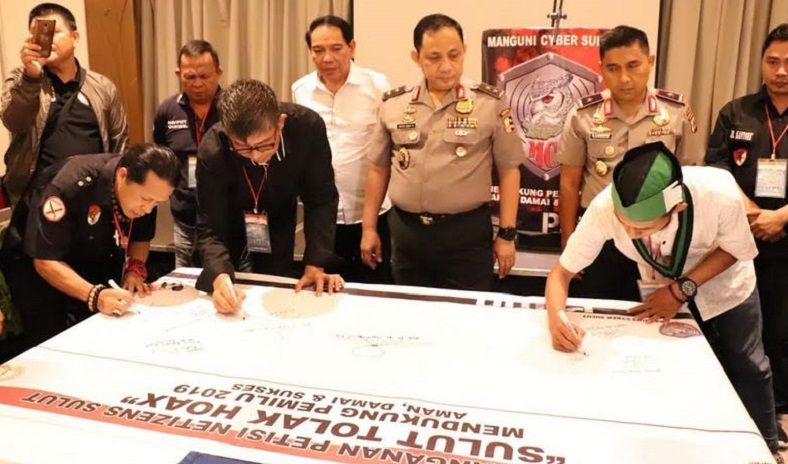 Tolak Hoaks, Netizen Sulut Dukung Pemilu 2019 Aman dan Damai