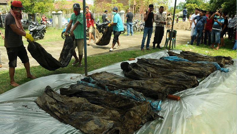 Warga Aceh Temukan 45 Kantong Jenazah Korban Tsunami 14 Tahun Silam