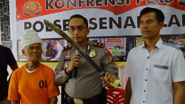 Kesal, Kakek 83 Tahun Pengusaha Cuci Mobil di Pekanbaru Bacok Temannya