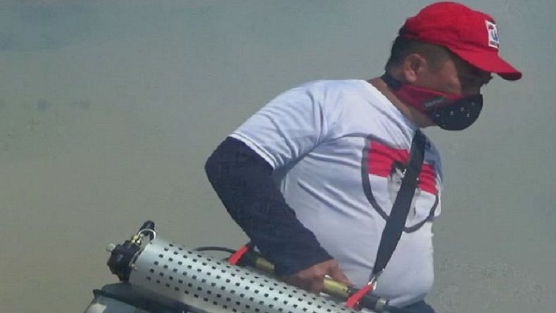 Bantu Warga, Caleg Perindo Rudi Zulham Fogging 13 Dusun di Deliserdang