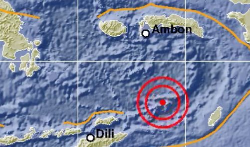 Gempa Tektonik 5,0 SR Guncang Wilayah Maluku Tenggara Barat