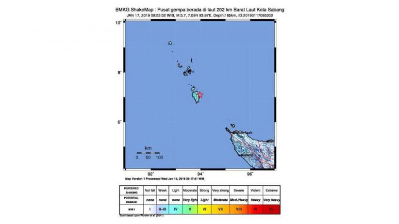 BMKG: Gempa di Sabang Akibat Aktivitas Subduksi Lempeng Indo-Australia