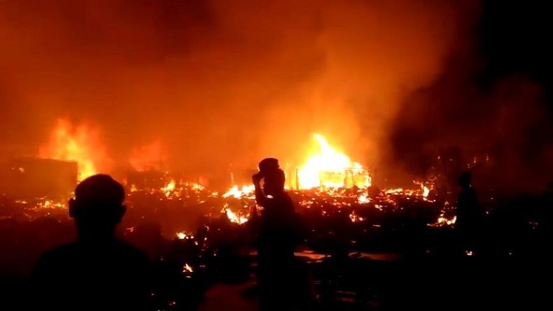 Kebakaran Hebat Hanguskan 50 Rumah, Gereja dan Musala di Kukar