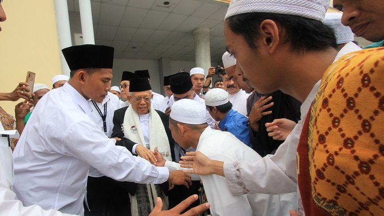 Ma'ruf Amin Apresiasi Dukungan Relawan Pengusaha Muda Nasional