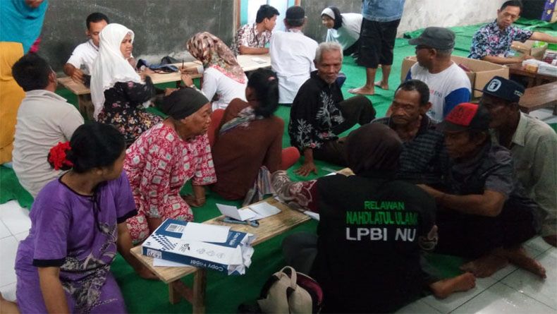 NU Peduli Periksa Kesehatan Korban Banjir di Pekalongan