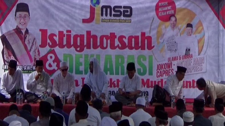 Ratusan Santri dan Kiai di Kuningan Deklarasi Dukung Jokowi-KH Ma'ruf