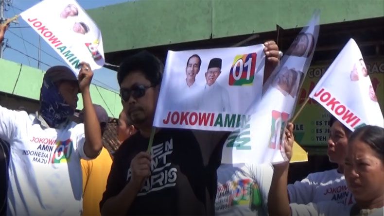Blusukan ke Nganjuk, Sandi Disambut Teriakan Jokowi-Ma'ruf Amin