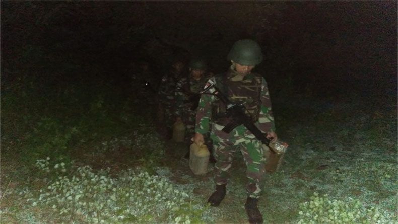 Satgas Pamtas Gagalkan Penyelundupan Ratusan Liter BBM ke Timor Leste