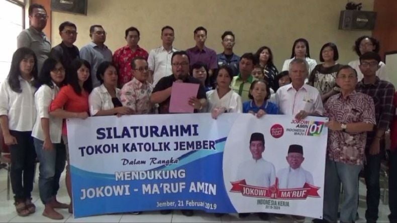 Tokoh Katolik se-Jember Deklarasi Dukung Jokowi-Ma'ruf di Pilpres 2019
