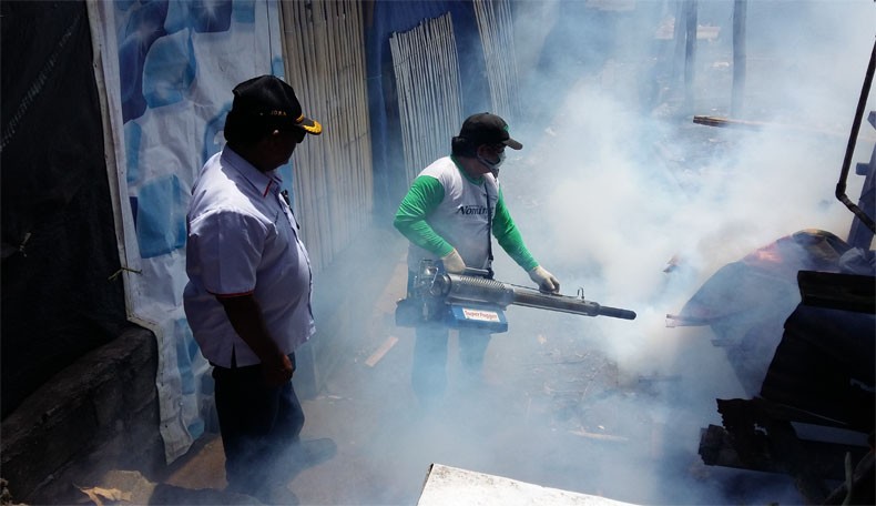 Berantas DBD, Caleg Perindo Soraya Fogging Kelurahan Sindulang Manado