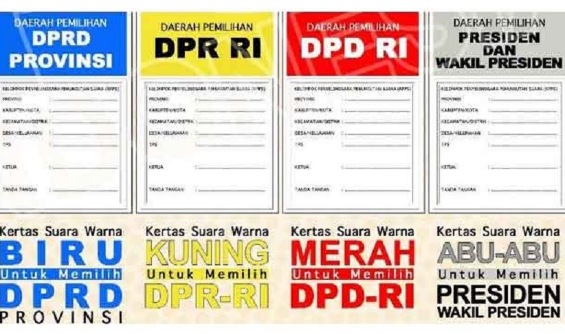 Pemilu 2019, Pemilih di DKI Hanya Dapat 4 Macam Surat Suara