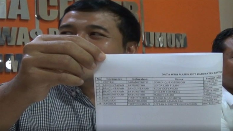 Bawaslu Sleman Telusuri Indikasi 32 WNA Masuk DPT Pemilu 2019