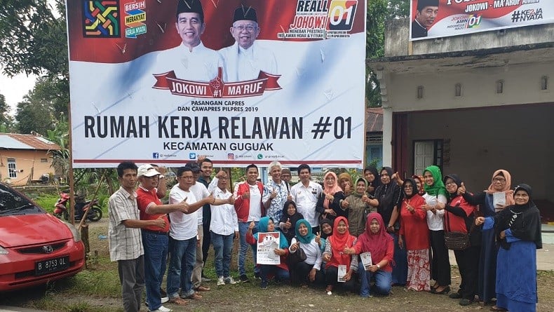 Relawan Dirikan Rumah Kerja Jokowi-Ma'ruf Sumbar di Tiap Kecamatan