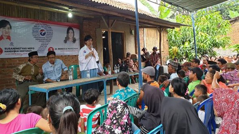 Caleg Perindo Susaningtyas Fogging Kampung Budaya Mertasinga Cirebon