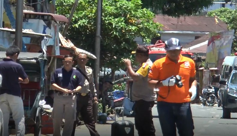 Serpihan Tubuh Istri dan Anak Terduga Teroris di Sibolga Berceceran