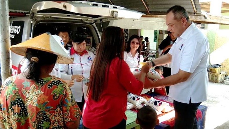 Bazar Sembako Murah Caleg Partai Perindo di Semarang, Warga Antusias