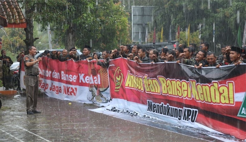 Gabungan Pemuda dan Banser Kendal Siap Kerahkan Massa Jaga KPU