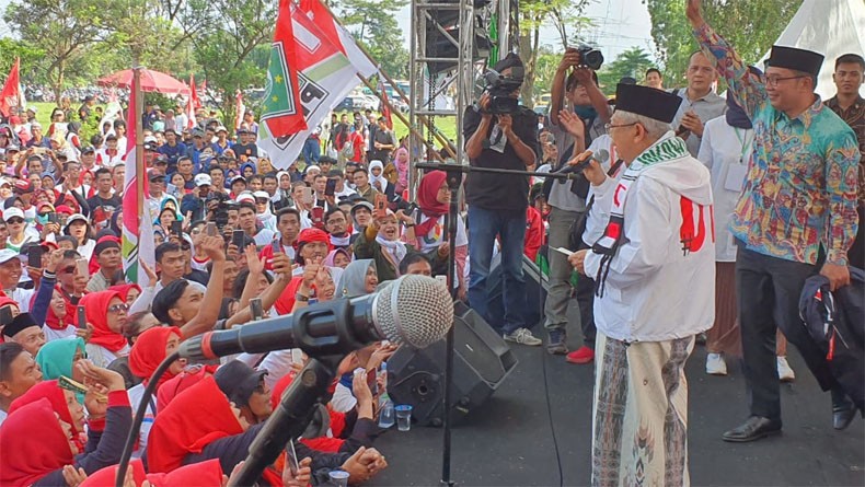 Ma'ruf Amin Ajak Tokoh Bandung Barat Berani Terbuka Dukung Pasangan 01