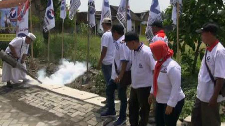 Fogging Nasional Perindo, DPD Sidoarjo dan Caleg Asapi 4 Kecamatan