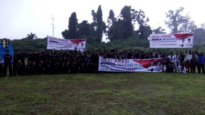 Jawara Indonesia Papua Barat Deklarasi Dukung Jokowi-KH Ma’ruf Amin