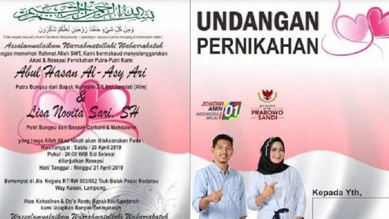 Akur, Pendukung Jokowi dan Prabowo di Palembang Menikah