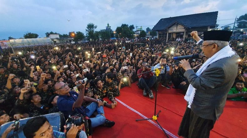 Kiai Ma'ruf Amin Optimistis Rebut Basis Suara Prabowo di Lamongan