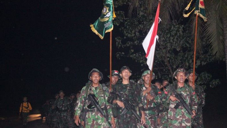 Alih Kodal, Prajurit Yonif 755 Gelar Tradisi Kirab Tunggul di Merauke