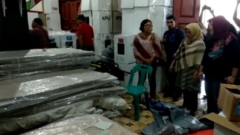Pemilu Tertunda, Logistik Pemilu di Gudang KPU Nias Selatan Belum Siap