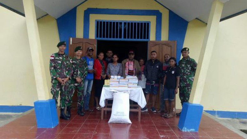 Satgas Yonif PR 328/DGH Bantu Gelaran Camping Paskah di Skorfo Papua
