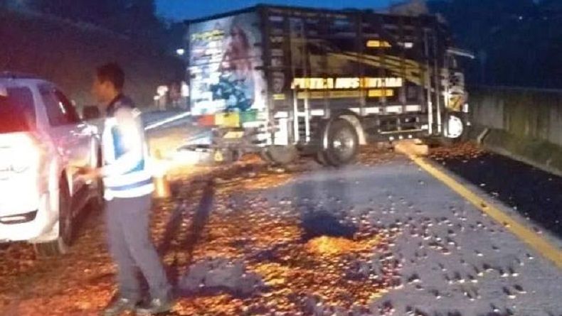 Kecelakaan Truk Di Tol Semarang Solo 1 Orang Tewas Bagian 1