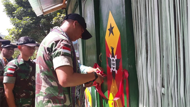 Satgas Yonmek Resmikan Rumah ke-7 Warga Miskin di Perbatasan RI-RDTL