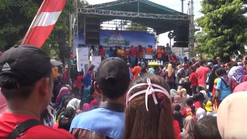 2 Aksi Berbeda Warnai Momentum Peringatan Hari Buruh di Jombang