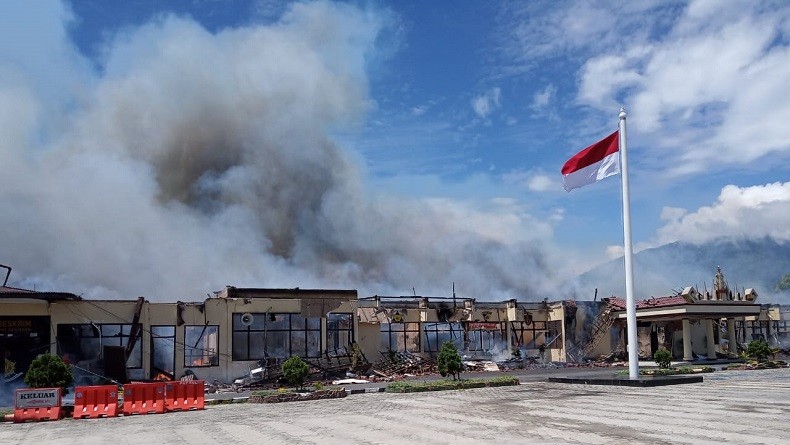 Kebakaran Mapolres Lampung Selatan, Nilai Kerugian Capai Rp6 Miliar