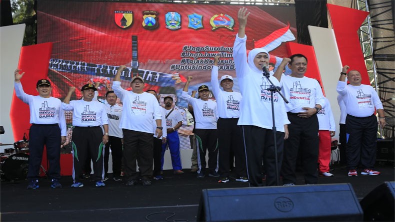 Tangkal Isu Kerusuhan, Masyarakat Jawa Timur Deklarasi Menolak Rusuh