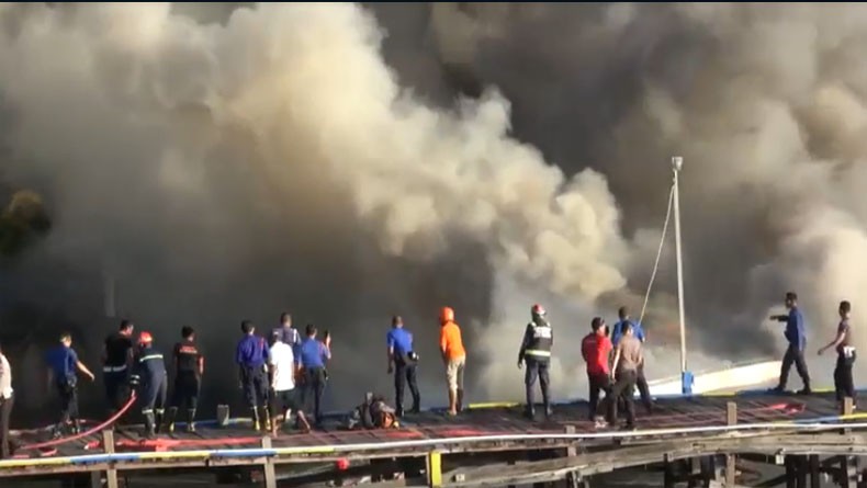 Kapal Patroli Polair Polda Sulsel Ludes Terbakar, 3 Polisi Luka Bakar