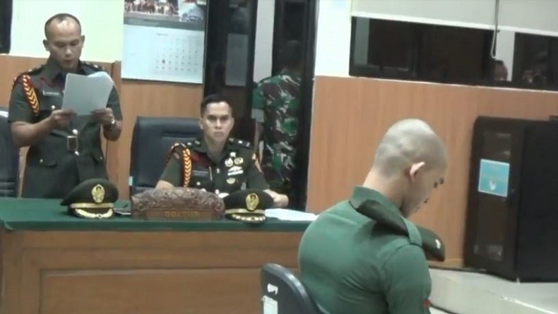 Sidang Perdana, Prada Deri Pemutilasi Pacar Menangis Mendengar Keterangan Saksi
