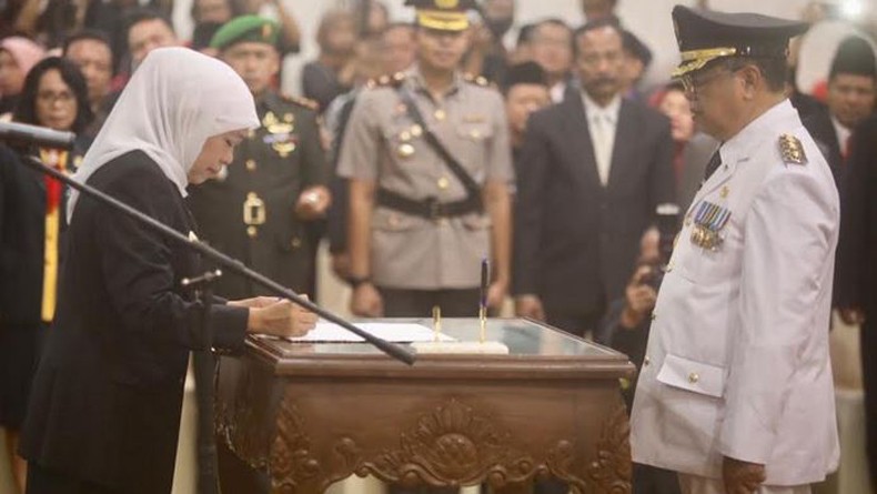Khofifah Resmi Lantik Maryoto sebagai Bupati Tulungagung
